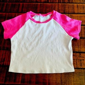 Pink sleeves crop top. Small